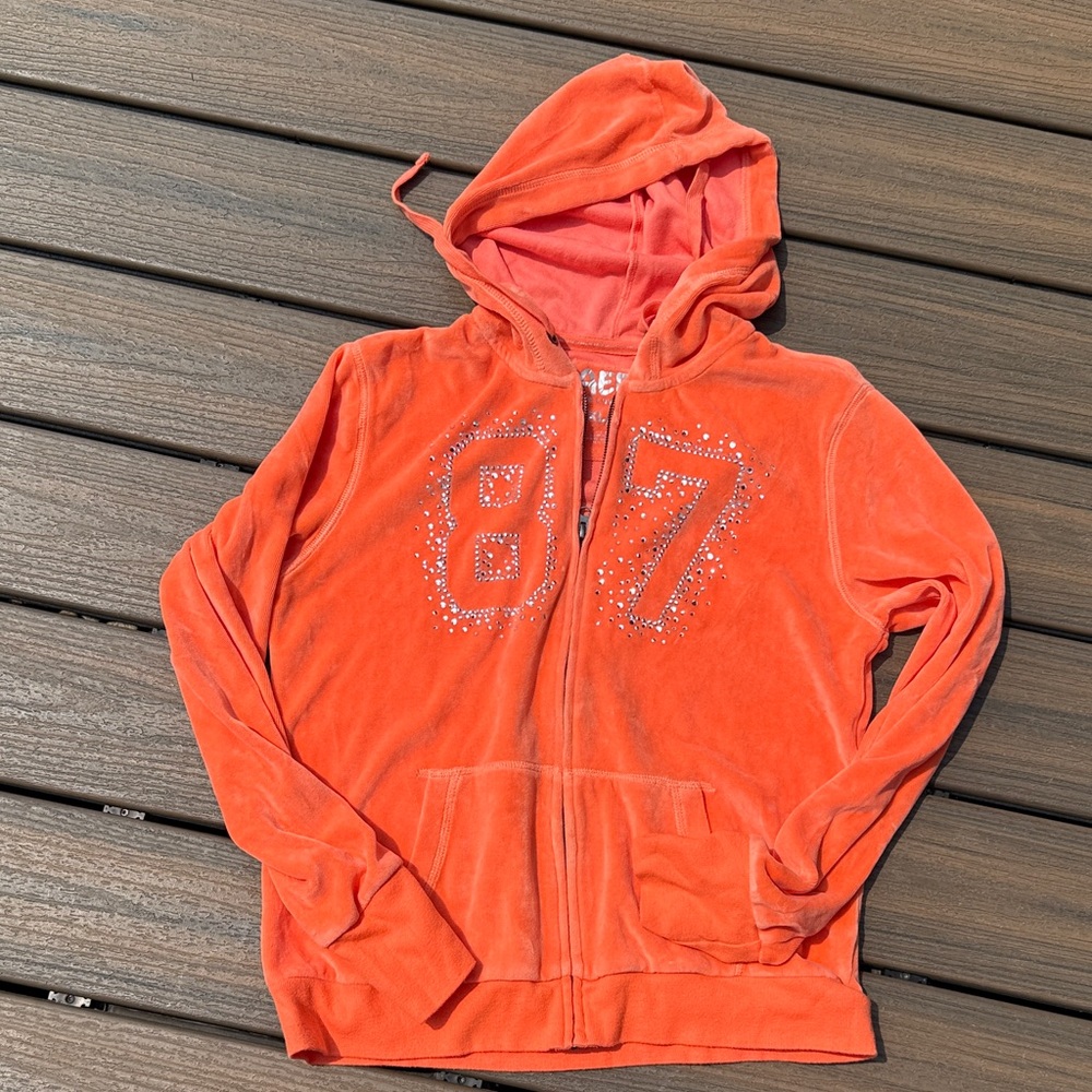 Aeropostale Orange Zip-Up Hoodie